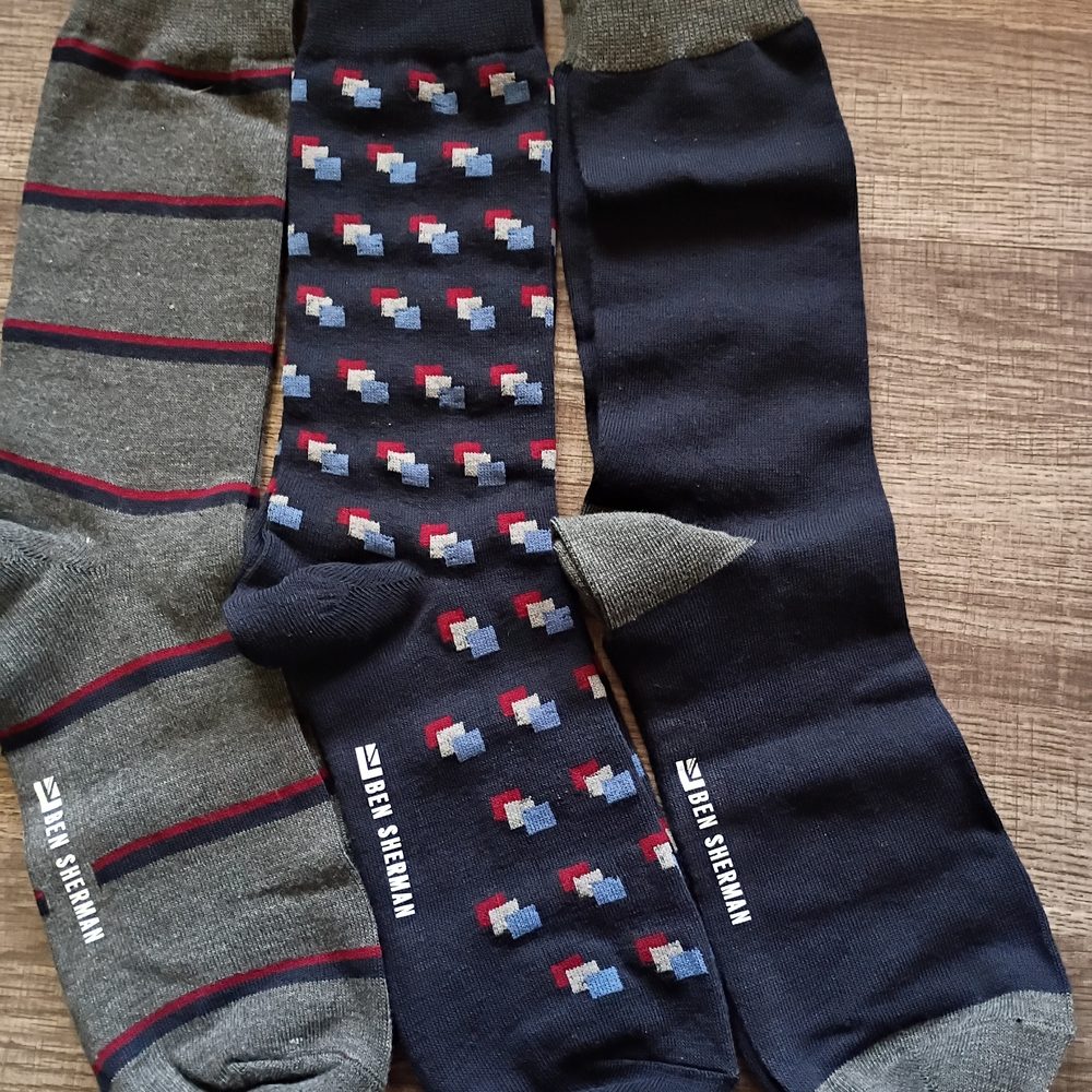 Ben Sherman Men's Navy and Gray Socks Set